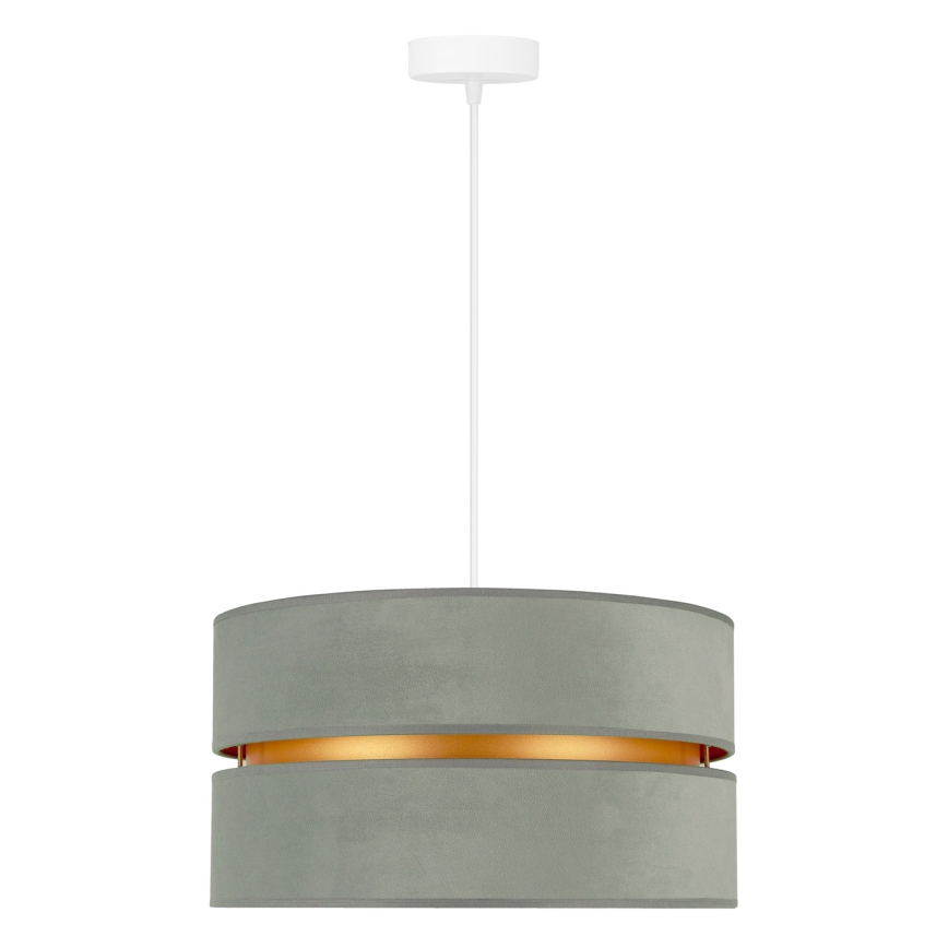 Duolla - Подвесная люстра DUO 1xE27/15W/230V диаметр 40 см светло-зеленый/золотистый