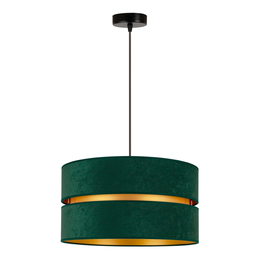 Duolla - Подвесная люстра DUO 1xE27/15W/230V диаметр 40 см зеленый/золотистый