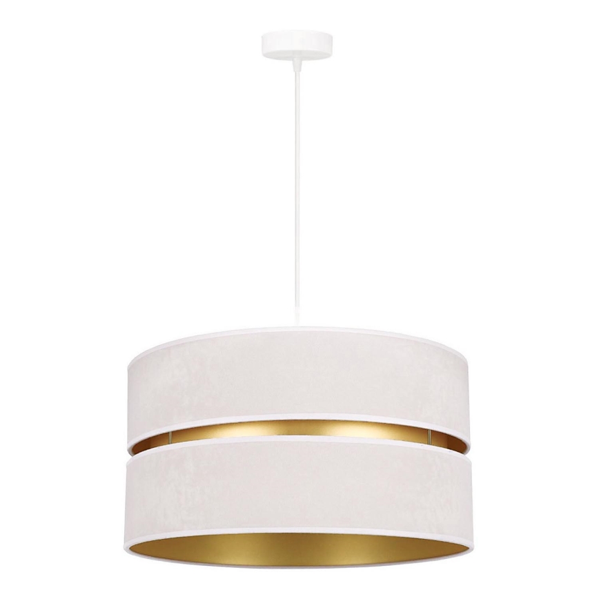 Duolla - Подвесная люстра DUO 1xE27/15W/230V диаметр 40 см кремовый/золотистый