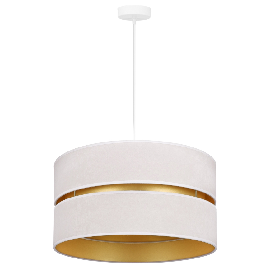 Duolla - Подвесная люстра DUO 1xE27/15W/230V диаметр 40 см кремовый/золотистый