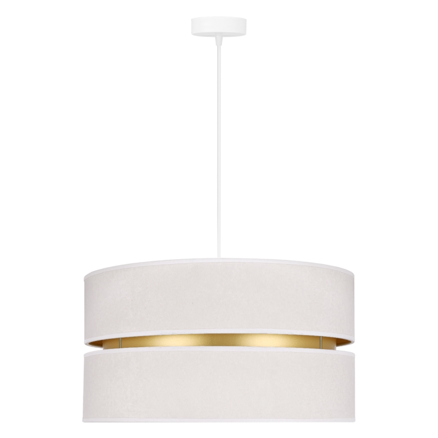 Duolla - Подвесная люстра DUO 1xE27/15W/230V диаметр 40 см кремовый/золотистый