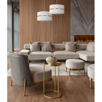 Duolla - Подвесная люстра DUO 1xE27/15W/230V диаметр 40 см кремовый/золотистый