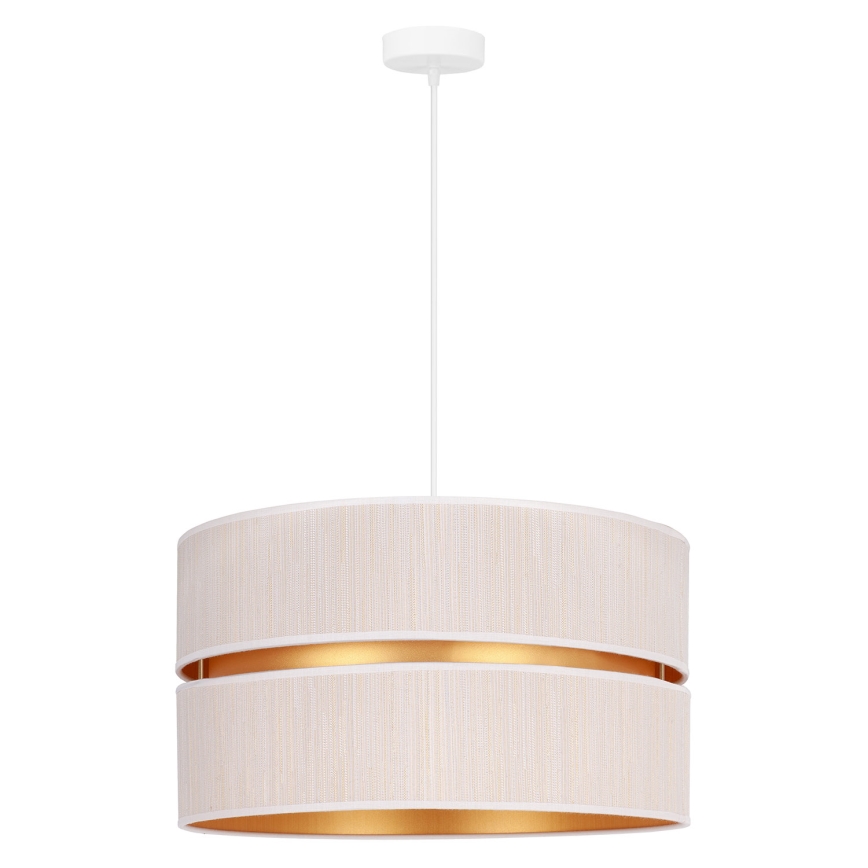 Duolla - Подвесная люстра DUO 1xE27/15W/230V диаметр 40 см кремовый/золотистый