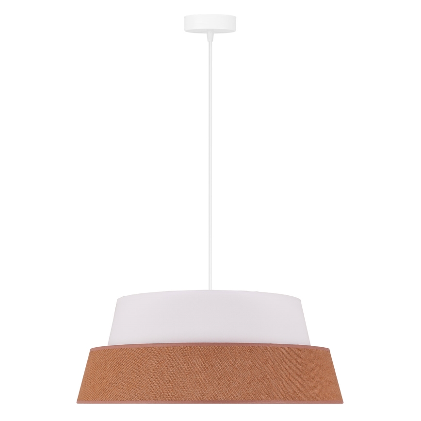 Duolla - Подвесная люстра GALAXY 1xE27/15W/230V диаметр 50 см коричневый/белый