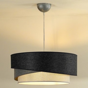 Duolla - Подвесная люстра KOBO 1xE27/15W/230V диаметр 45 см антрацит/серый/белый