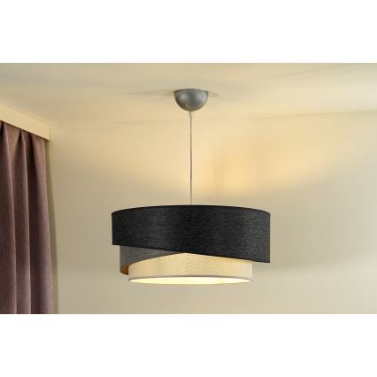 Duolla - Подвесная люстра KOBO 1xE27/15W/230V диаметр 45 см антрацит/серый/белый