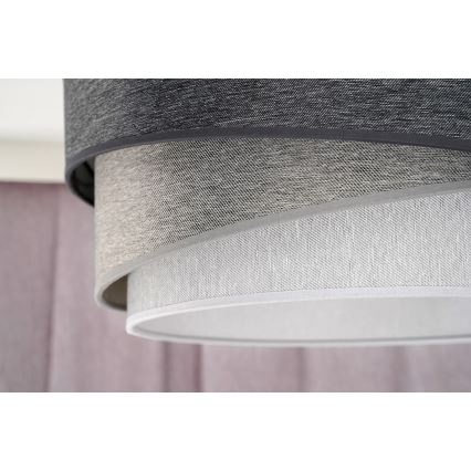 Duolla - Подвесная люстра KOBO 1xE27/15W/230V диаметр 45 см антрацит/серый/белый