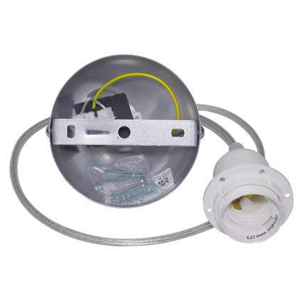 Duolla - Подвесная люстра KOBO 1xE27/15W/230V диаметр 45 см антрацит/серый/белый