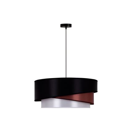 Duolla - Подвесная люстра KOBO 1xE27/15W/230V диаметр 45 см черный/бордовый/серебристый