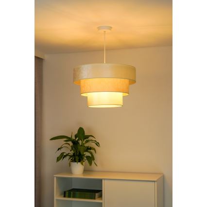 Duolla - Подвесная люстра LUNETA 1xE27/40W/230V диаметр 45 см кремовый