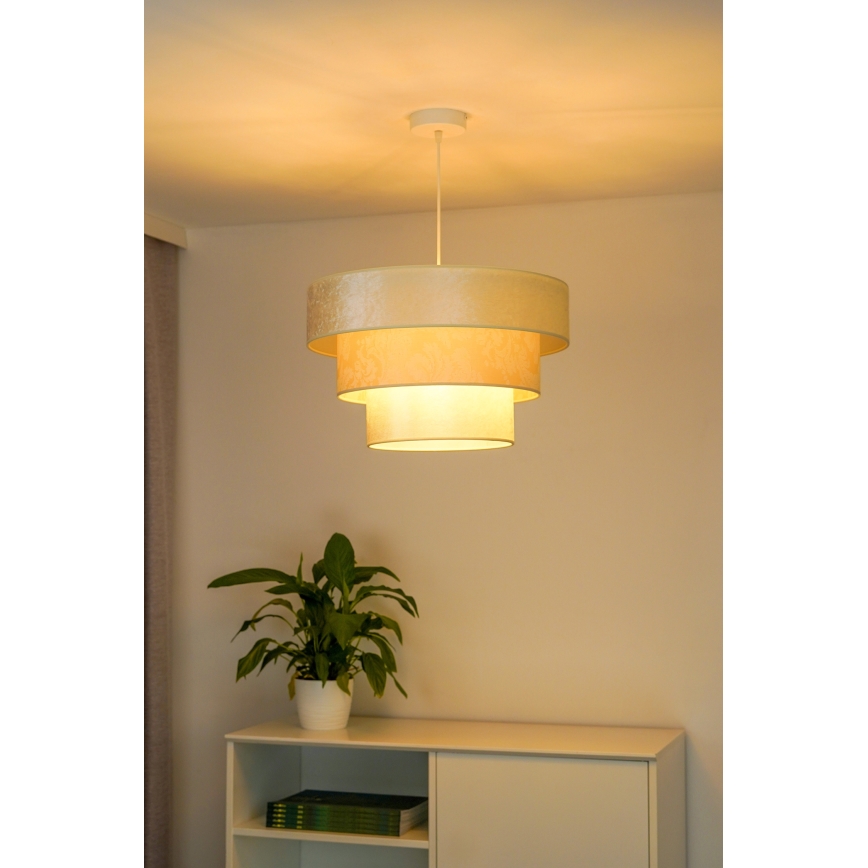 Duolla - Подвесная люстра LUNETA 1xE27/40W/230V диаметр 45 см кремовый