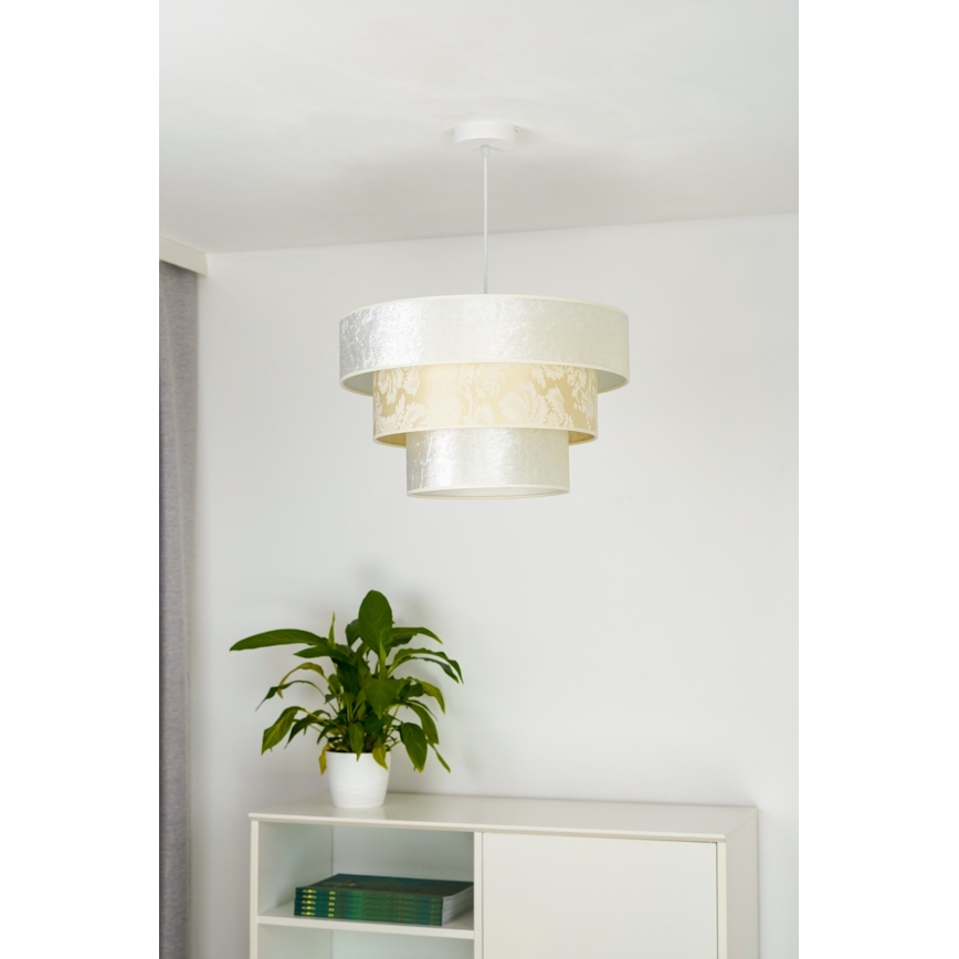 Duolla - Подвесная люстра LUNETA 1xE27/40W/230V диаметр 45 см кремовый