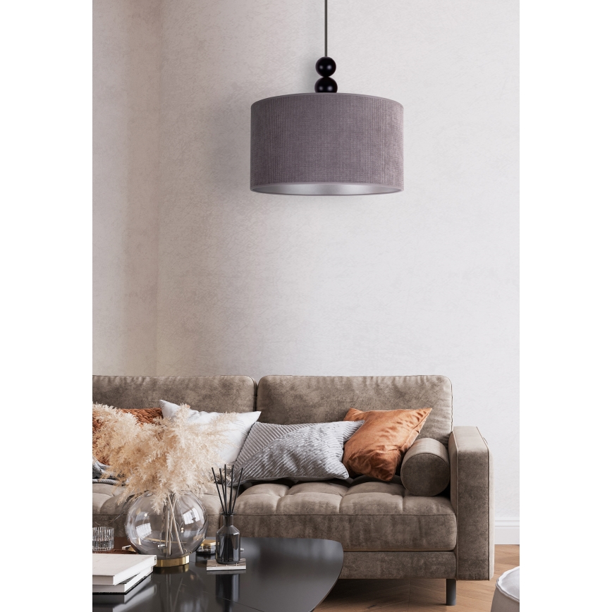 Duolla - Подвесная люстра LYON 1xE27/15W/230V диаметр 40 см серый