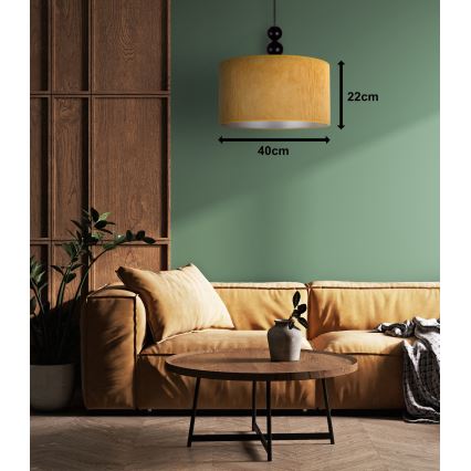 Duolla - Подвесная люстра LYON 1xE27/15W/230V диаметр 40 см желтый