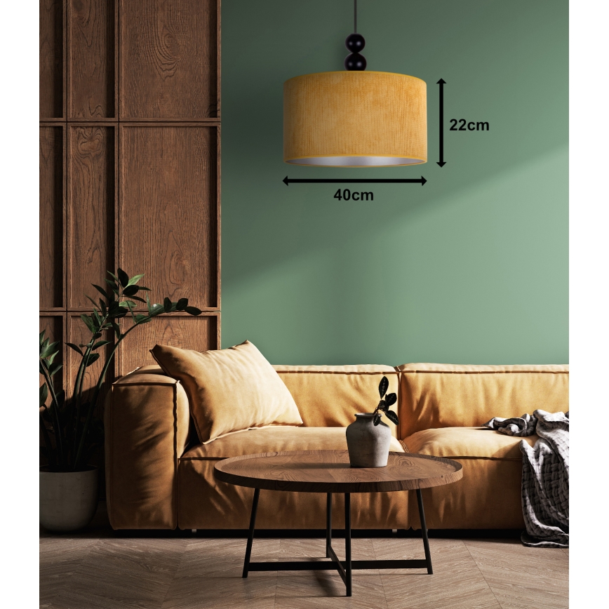 Duolla - Подвесная люстра LYON 1xE27/15W/230V диаметр 40 см желтый
