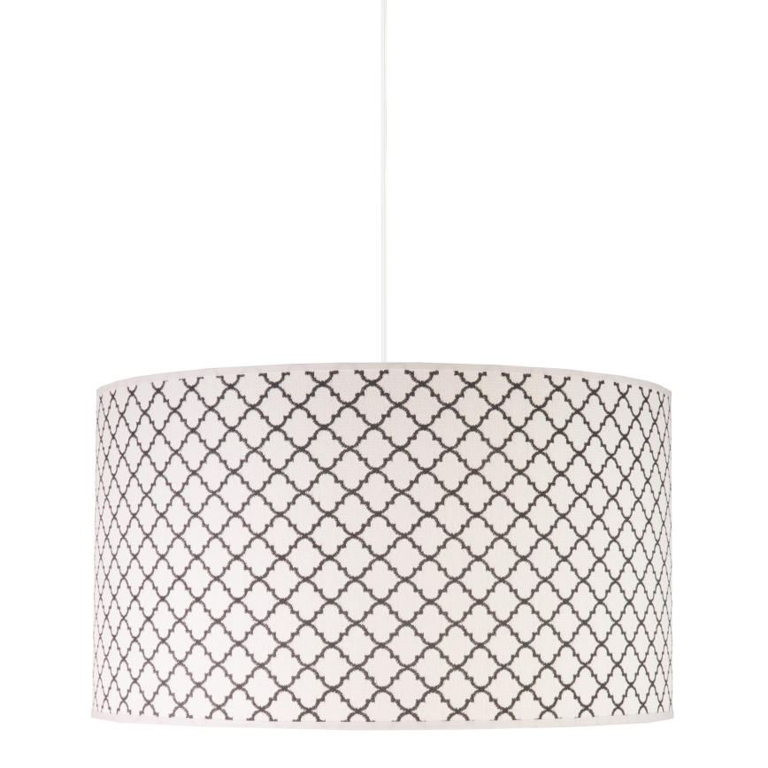 Duolla - Подвесная люстра MAROKO 1xE27/40W/230V диаметр 45 см белый/черный