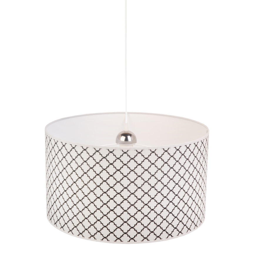 Duolla - Подвесная люстра MAROKO 1xE27/40W/230V диаметр 45 см белый/черный