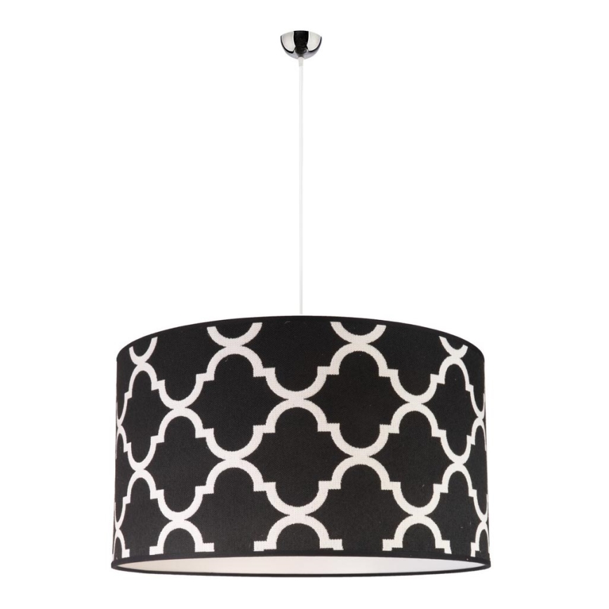 Duolla - Подвесная люстра MAROKO 1xE27/40W/230V диаметр 45 см черный/белый