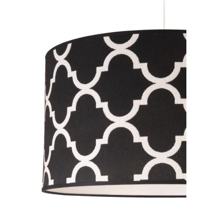 Duolla - Подвесная люстра MAROKO 1xE27/40W/230V диаметр 45 см черный/белый