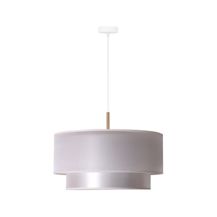 Duolla - Подвесная люстра NANTES 1xE27/15W/230V диаметр 45 см серебряный/медь