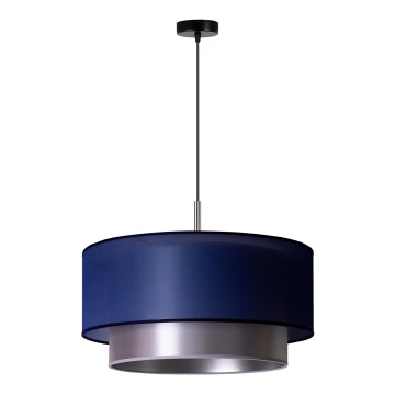 Duolla - Подвесная люстра NANTES 1xE27/15W/230V диаметр 45 см синий/серебряный