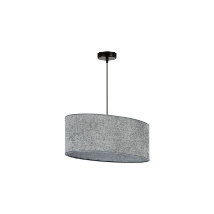 Duolla - Подвесная люстра OVAL 1xE27/15W/230V серый