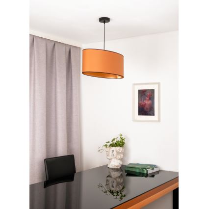Duolla - Подвесная люстра OVAL VEGAN 1xE27/15W/230V коричневый