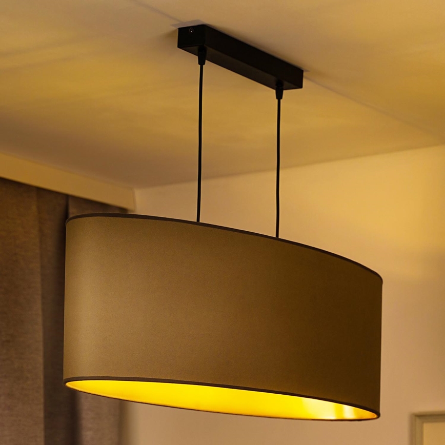 Duolla - Подвесная люстра OVAL VEGAN 2xE27/15W/230V бежевый
