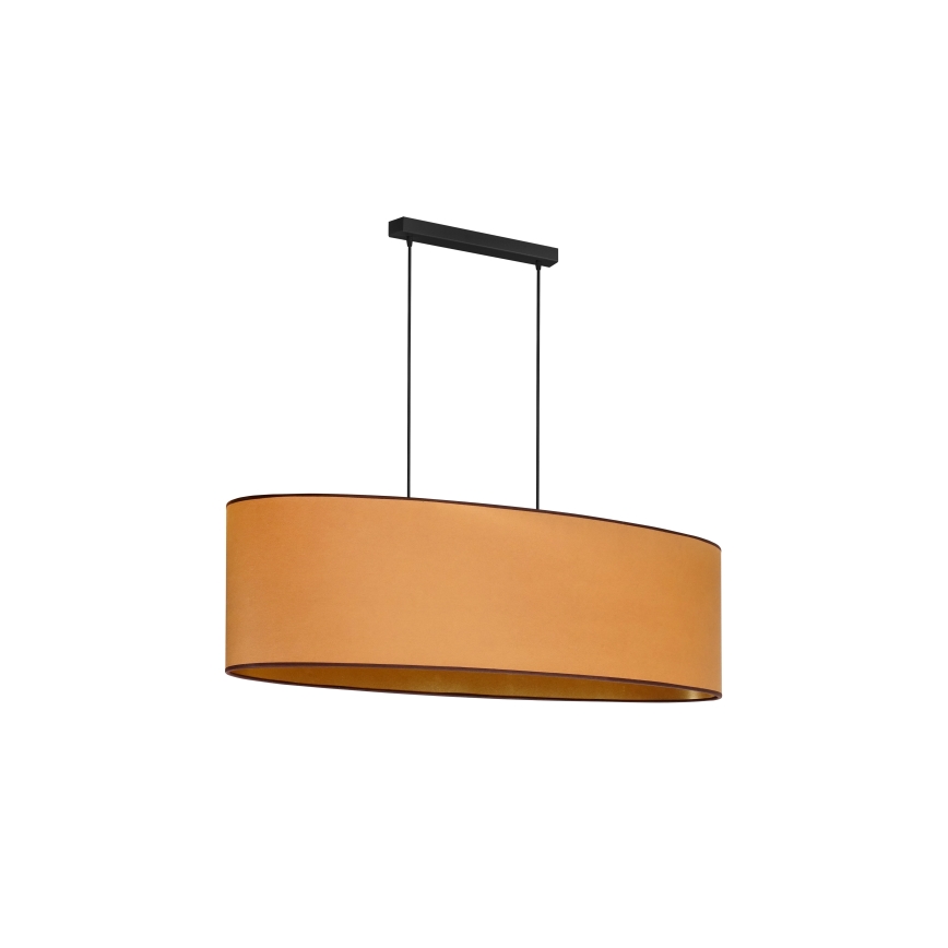 Duolla - Подвесная люстра OVAL VEGAN 2xE27/15W/230V коричневый