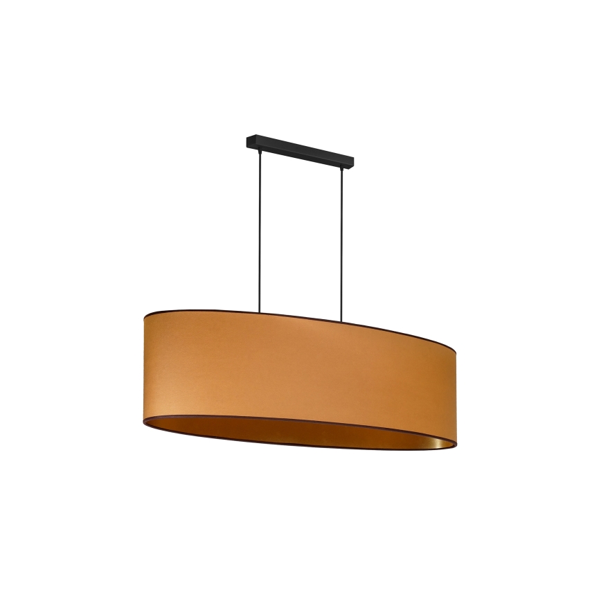 Duolla - Подвесная люстра OVAL VEGAN 2xE27/15W/230V коричневый