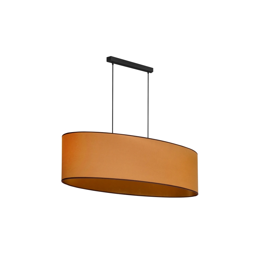 Duolla - Подвесная люстра OVAL VEGAN 2xE27/15W/230V коричневый