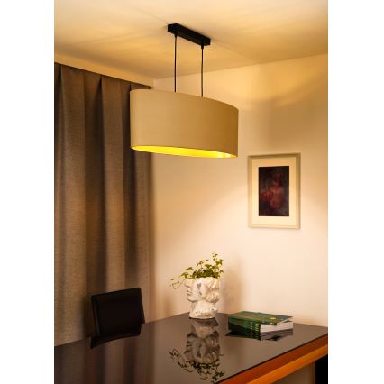 Duolla - Подвесная люстра OVAL VEGAN 2xE27/15W/230V кремовый