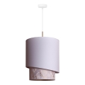 Duolla - Подвесная люстра PARIS 1xE27/15W/230V диаметр 40 см белый/бежевый