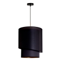 Duolla - Подвесная люстра PARIS 1xE27/15W/230V диаметр 40 см черный/золотой