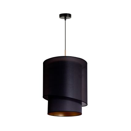 Duolla - Подвесная люстра PARIS 1xE27/15W/230V диаметр 40 см черный/золотой