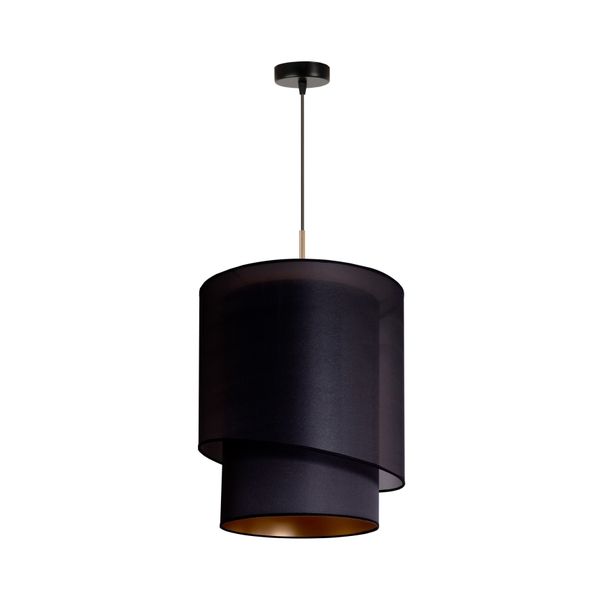 Duolla - Подвесная люстра PARIS 1xE27/15W/230V диаметр 40 см черный/золотой