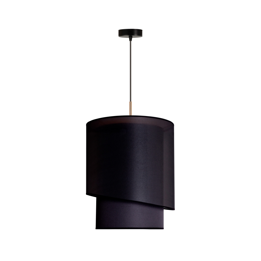 Duolla - Подвесная люстра PARIS 1xE27/15W/230V диаметр 40 см черный/золотой