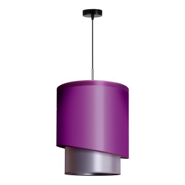 Duolla - Подвесная люстра PARIS 1xE27/15W/230V диаметр 40 см фиолетовый/серебряный