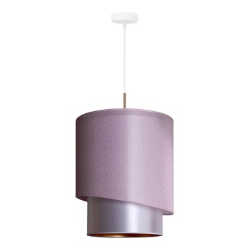 Duolla - Подвесная люстра PARIS 1xE27/15W/230V диаметр 40 см розовый/серебряный/медь