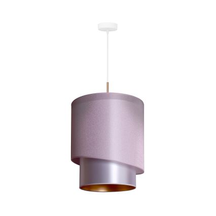 Duolla - Подвесная люстра PARIS 1xE27/15W/230V диаметр 40 см розовый/серебряный/медь