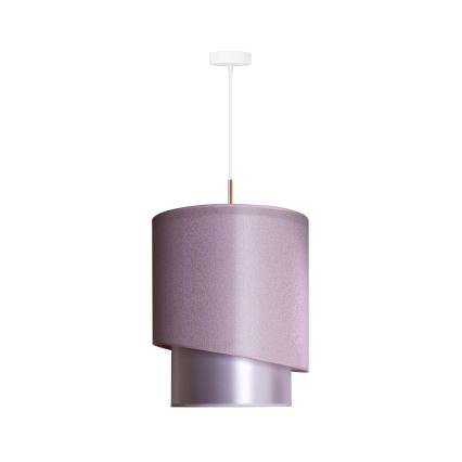 Duolla - Подвесная люстра PARIS 1xE27/15W/230V диаметр 40 см розовый/серебряный/медь