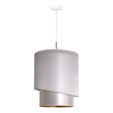 Duolla - Подвесная люстра PARIS 1xE27/15W/230V диаметр 40 см серебряный/золотой