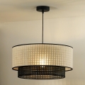 Duolla - Подвесная люстра RATTAN YUTE 1xE27/15W/230V диаметр 45 см кремовый/черный