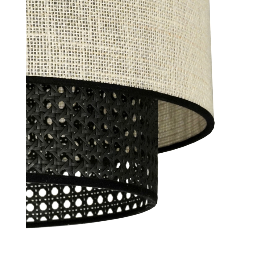 Duolla - Подвесная люстра RATTAN YUTE 1xE27/15W/230V диаметр 45 см кремовый/черный