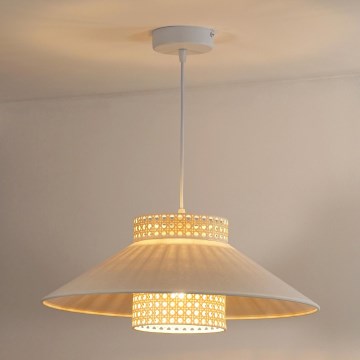 Duolla - Подвесная люстра RIO RATTAN 1xE27/15W/230V диаметр 45 см бежевый/ротанг