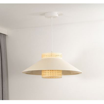 Duolla - Подвесная люстра RIO RATTAN 1xE27/15W/230V диаметр 45 см бежевый/ротанг