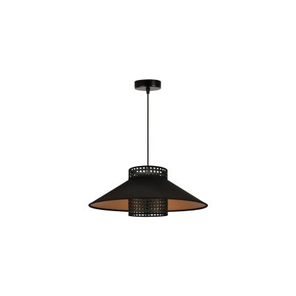 Duolla - Подвесная люстра RIO RATTAN 1xE27/15W/230V диаметр 45 см черный/золотистый