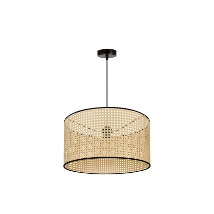 Duolla - Подвесная люстра ROLLER 1xE27/15W/230V диаметр 45 см ротанг/черный