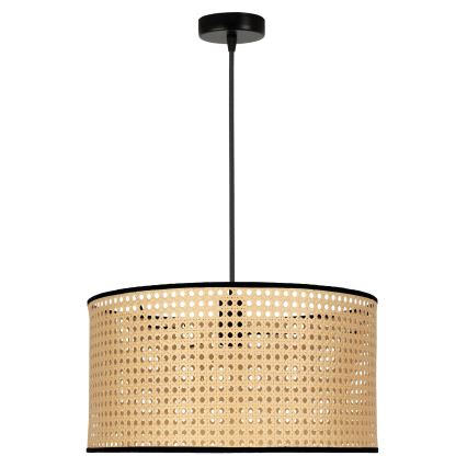 Duolla - Подвесная люстра ROLLER 1xE27/15W/230V диаметр 45 см ротанг/черный
