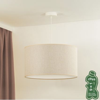 Duolla - Подвесная люстра ROLLER ECO RECYCLING 1xE27/15W/230V диаметр 45 см кремовый